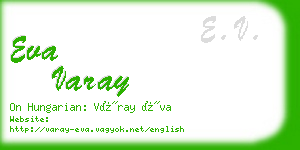 eva varay business card